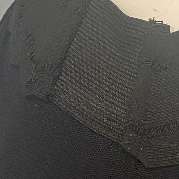 Fuzzi zig zag waist maxi skirt full length flowy layered black medium Italy - Picture 4 of 6